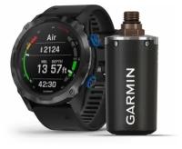 Умные часы Garmin Комплект Descent Mk2i титановые с DLC-покрытием и черным ремешком + датчик Descent T1