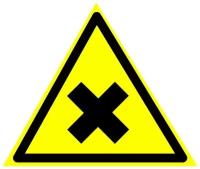 Предупреждающие знаки. Наклейка W 18 Вредные для здоровья аллергические вещества Размер 100х100 мм. 1 шт