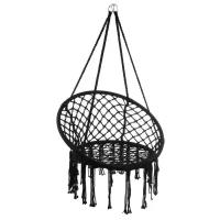 Гамак-кресло подвесное плетеное 60 х 80 см, цвет черный