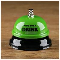Звонок настольный "Время пить!", 7.5 х 7.5 х 6 см, зеленый 2757072