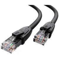 GCR Патч-корд прямой 1.0m UTP кат.6, черный, 24 AWG, литой, ethernet high speed, RJ45, T568B