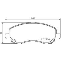 Колодки тормозные передние дисковые комплект Nisshinbo NP3009