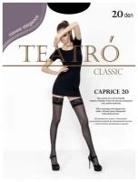 Чулки TEATRO Caprice, 20 den, размер 4/L, черный, розовый