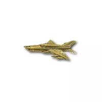 Знак Фрачный Самолет МИГ-21 (Золотистый / Пимса)