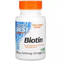 Капсулы Doctor's Best Biotin вег., 200 г, 100 мл, 120 шт