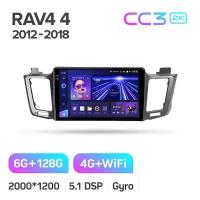 Магнитола TEYES TOYOTA RAV4 2012-2018 г. CC3 6/128ГБ