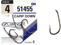 Крючки Owner 51455 Carp Down №4 (6шт)