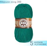 Пряжа Madame Tricote "Merino Gold 200", 49% шерсть меринос + 51% акрил, 100гр. 200м. 5шт