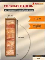 Соляная панель прямая 8 плиток, рама термоосина 42 мм, 880х240 мм