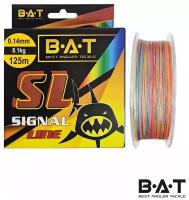Леска для рыбалки плетенка BAT Signal Line 125м Multicolor 0,14 мм
