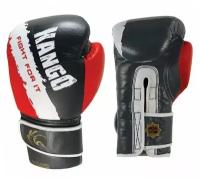Перчатки боксерские Kango BAK-025 Black/Red/White Буйволиная кожа 12 унций