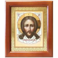 Нерукотворный Образ Господа Иисуса Христа, икона в деревянной рамке 12,5*14,5 см