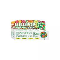 Детская зубная гель-паста PresiDENT Kids Lollipop 3-6 со вкусом леденца, 50 мл