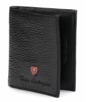 Портмоне мужское из натуральной кожи TONINO LAMBORGHINI Sport Elegance Black, 8.8х10.3 см, кожа