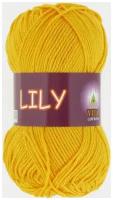 Пряжа VITA cotton Lily, желтый - 1634, 100% мерсеризованный хлопок, 5 мотков, 50 г, 125 м