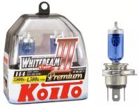 Лампа H4 12V 60/55W (135/125W) P43t (Koito) Whitebeam Premium 4500K 2 шт