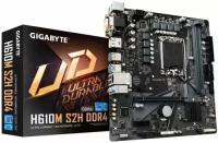 Материнская плата mATX GIGABYTE H610M S2H DDR4 (LGA1700, H610, 2*DDR4 AC`97 7.1ch, Glan, RAID, VGA, DVI, HDMI, DP, 2*USB 3.2, 4*USB 2.0/1.1)