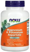 Капсулы NOW Magnesium & Potassium Aspartate, 210 г, 120 шт