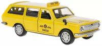 Машина металлическая Технопарк ГАЗ-2402 "Волга" Такси 12 см, открываются двери, багажник, желтая