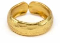 Итальянское кольцо из латуни Vestopazzo золотого цвета обручальное