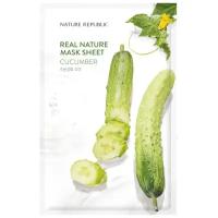 NATURE REPUBLIC Тканевая маска для лица с экстрактом огурца Real Nature Mask Sheet Cucumber, 23 мл