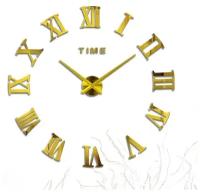 Mirron / Большие настенные часы 3D / 100 см / часы настенные бесшумные / декор дома / часы на стену / римские цифры