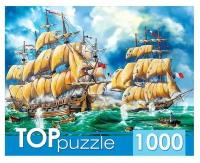 Пазлы Рыжий кот 1000 деталей, TOP puzzle "Битва кораблей" (ХТП1000-2175)