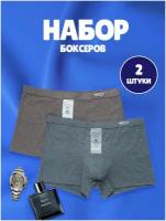 Трусы Vericoh, 2 шт., размер 4XL, синий, серый