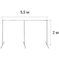 Стойка пресс волл для баннера (П-образная) 2 м. / 5,5 м. GOZHY
