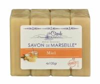 Мыло марсельское LA CIGALE Мёд 4*100 г