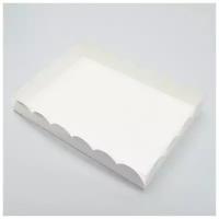 Коробочка для печенья белая, 25 х 18 х 4 см, 5 штук