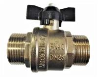 Кран шаровой GENERAL FITTINGS 1"НН, бабочка,(Италия) 7100M3N101000A