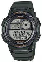 Наручные часы CASIO Collection AE-1000W-3A, черный, зеленый