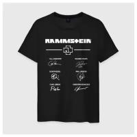 Мужская футболка хлопок RAMMSTEIN автографы