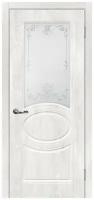Межкомнатные двери мариам Серия версаль, сиена Сиена-1 Дуб жемчужный Сатинат, контурный полимер серебро