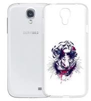 Чехол задняя-панель-накладка-бампер MyPads безумный тигр для Samsung Galaxy S4 GT-i9500/i9505 противоударный