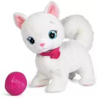 Игрушка интерактивная IMC Toys Club Petz Кошка Bianca интерактивная, в комплекте с клубком, на батарейках 95847