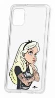 Чехол для Samsung Galaxy A31 Kruche Print Tattoo Girl, пластиковая накладка, силиконовый бампер с защитой камеры, защитный прозрачный кейс с рисунком