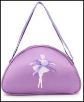 Спортивная сумка для танцев "Балерина"/ Стильная фиолетовая сумочка для девочек