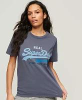 Футболка Superdry, размер 8, синий, голубой