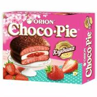 Пирожное Choco Pie Orion Клубника