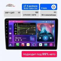 Автомагнитола 9 дюймов 2din с bluetooth Wi-Fi cим кaрта 2/32 андроид CarPlay AndroidAuto эквaлайзер QLED диcплей, магнитола для авто 2 din 2din 2дин 2 дин на Android с Андройд на Андройде с GPS bluetooth блютуз вай фай процессорная сенсорная с усилителем