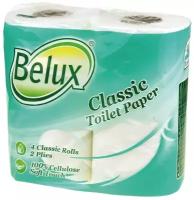 Туалетная бумага Belux Classic белая двухслойная 4 рул