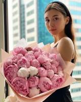 Букет Пионы розовые, красивый букет цветов, шикарный, цветы премиум, пионов