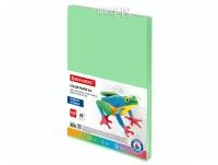 Бумага цветная для принтера офисная Brauberg, А4, 80 г/м2, 100 листов, медиум, зеленая, для офисной техники, 112458