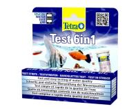 Тест-полоски для воды Tetra Test 6 в 1 GH, KH, NO2, NO3, pH, Cl 25 шт