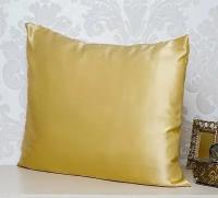 GOLDTEX hometextile/ Наволочка Искусственный шёлк 70*70 см-1шт 1324-Золото