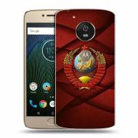 Дизайнерский силиконовый чехол для Моторола Мото Ж5с / Motorola Moto G5s Герб СССР