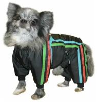 КУЗеР комбинезон демисезонный "Спринт" на подкладке для породы шпиц р.27 для мальчика, одежда для собак дождевик для мелких и средних пород