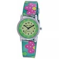 Тик-Так часы наручные Тик-Так 101-1 зеленые цветы